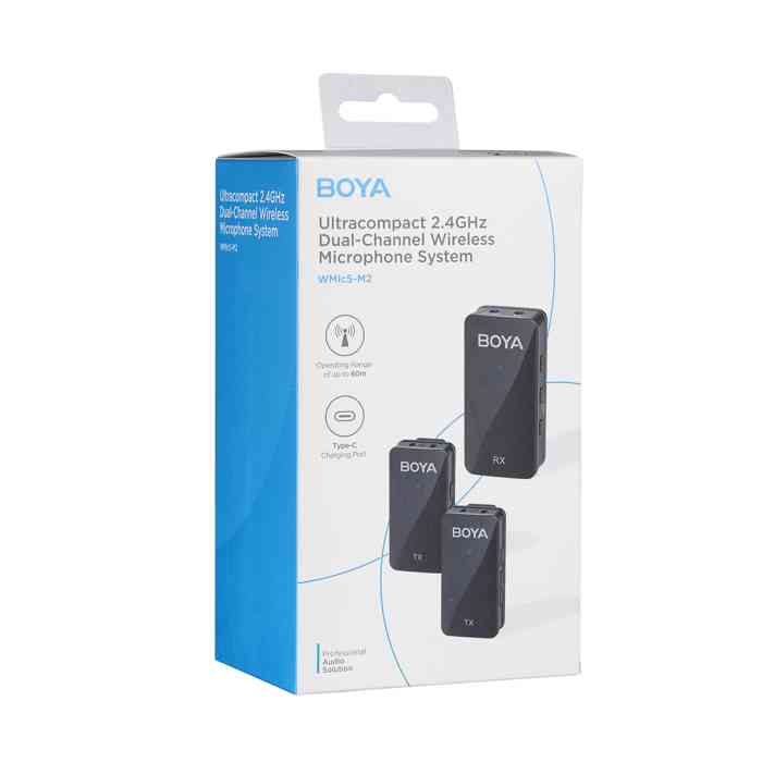 Boya BY-WMic5-M2 Ultracompact 2.4GHz Dual-Channel Wireless Microphone